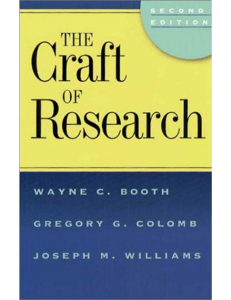 The Craft of Research: A Guide to Academic Writing & Methodology