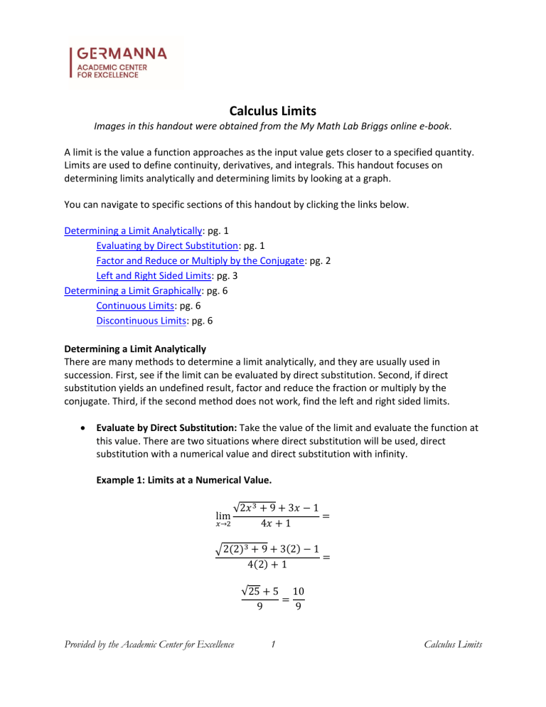 Calculus Limits: Analytical & Graphical Methods