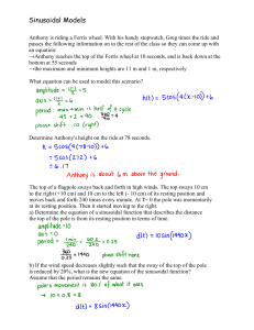 Sinusoidal Models: Ferris Wheel & Flagpole Problems