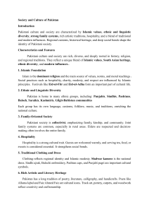 Society and Culture of Pakistan: Characteristics & Features