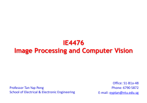 IE4476 Image Processing & Computer Vision Course Syllabus - NTU