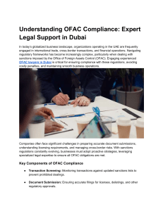 Understanding OFAC Compliance Expert Legal Support in Dubai
