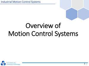 Overview of Industrial Motion Control Systems | Ho Chi Minh City University of Technology