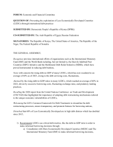 LEDC Debt Exploitation: Solutions for Sustainable Economic Development