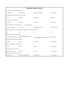 Concrete Question Paper: Material Properties & Testing