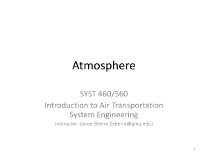 Atmosphere Properties in Air Transportation Engineering