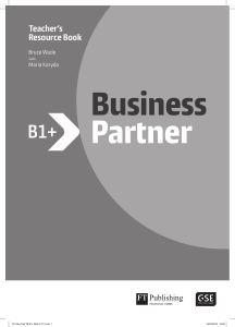 Business Partner B1+ Teacher's Resource Book