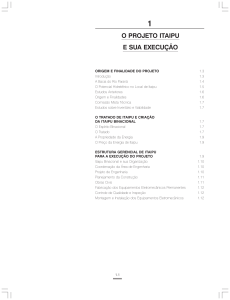 O Projeto Itaipu e Sua Execu&ccedil;&atilde;o