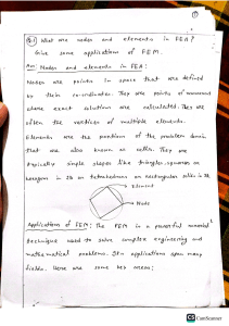 FEA Nodes, Elements, and Applications