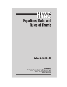 HVAC Equations, Data, and Rules of Thumb for Engineers & Designers