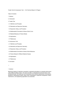Tensile & Compression Test: Full Technical Report on Material Properties