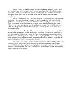 My Journey to Nursing: A Passion for Care and Community Health