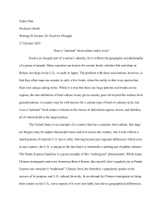 Does a National Food Culture Really Exist? US Diversity & Identity