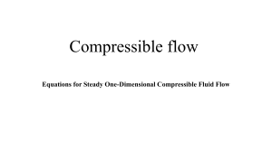 Compressible Flow Equations: Steady One-Dimensional Fluid Dynamics