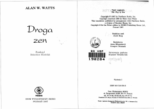 Droga zen: Filozofia i praktyka buddyzmu zen