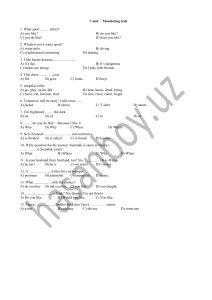 7th Grade English Language Monitoring Test | Grammar & Vocabulary