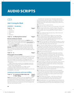 Audio Scripts: English Language Learning - Unit 1
