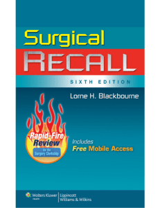 Surgical Recall 6th Ed: Rapid-Fire Review for Surgery Clerkship