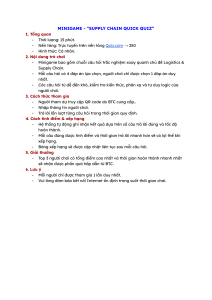 Supply Chain Quick Quiz