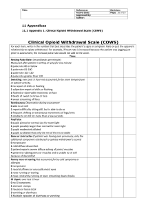 Clinical Opioid Withdrawal Scale (COWS) | Medical Assessment Tool