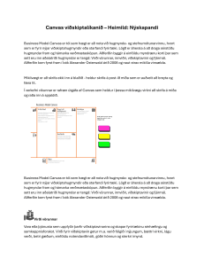 Business Model Canvas: Et V&aelig;rkt&oslash;j til Forretningsstrategi og Id&eacute;udvikling