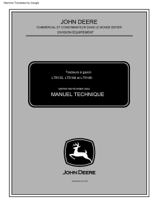 Manuel Technique Tracteur John Deere LTR155/166/180