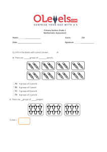 Grade 1 Math Assessment: Basic Skills Test