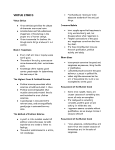 Virtue Ethics: Aristotle's Philosophy of Happiness