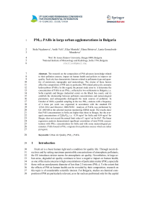 PM2.5 PAHs in Bulgarian Urban Agglomerations: Air Quality Study