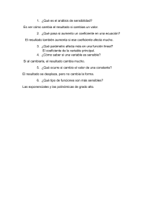 An&aacute;lisis de sensibilidad: Preguntas y respuestas