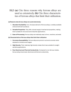Ferrous Alloys & Tool Steels: Properties, Uses, & Limitations