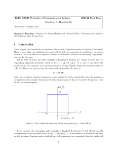 Bandwidth in Communication Systems: Principles & Spectral Content