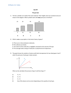 IB Physics Quiz B9: The Gas Laws - Pressure, Volume, Temperature