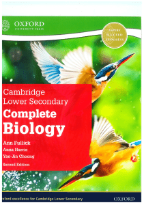 Cambridge Lower Secondary Complete Biology Textbook