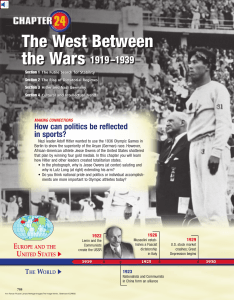 The West Between the Wars 1919-1939: Stability, Depression, Dictators