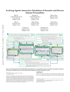 Evolving Agents: Simulating Dynamic Human Personalities