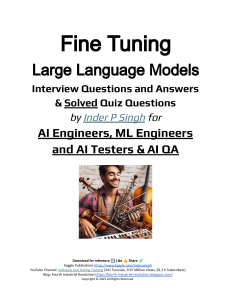 Fine-Tuning LLMs: Interview Questions & Solved Quizzes