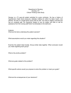 Nursing Case Study: Acute Confusion in Elderly Patient