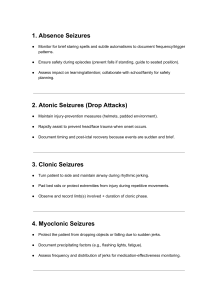 Seizure Management Guidelines: Types & Nursing Interventions
