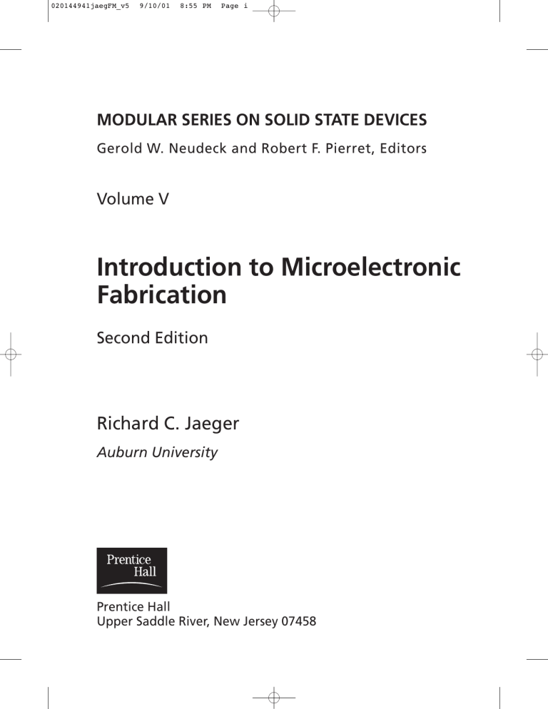 Microelectronic Fabrication Textbook, 2nd Edition