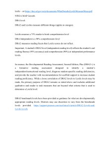 DRA2 vs. Lexile: Reading Assessment Comparison