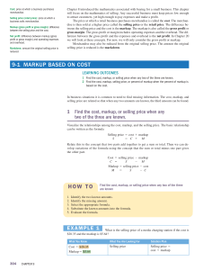 Markup Based on Cost: Business Math Explained
