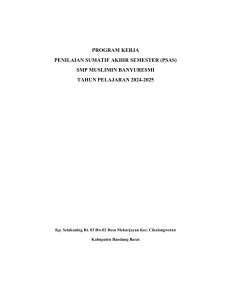 Program Kerja PSAS SMP Muslimin Banyuresmi 2024-2025
