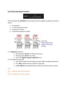 Fermi-Dirac & Semiconductor Doping: Lecture Notes