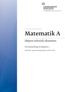 Matematik A Formelsamling: Htx Eksamen Formler