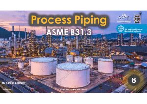 ASME B31.3 Process Piping Testing: Hydrostatic & Pneumatic