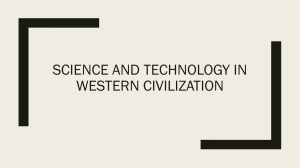 Science & Technology in Western Civilization: Middle Ages to 18th C