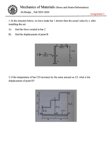 Mechanics of Materials Assignment: Stress, Strain, Deformation