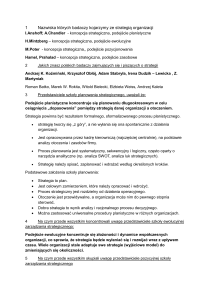 Strategia organizacji: Koncepcje i badacze