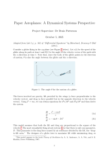 Paper Aeroplane Dynamics: A Dynamical Systems Project